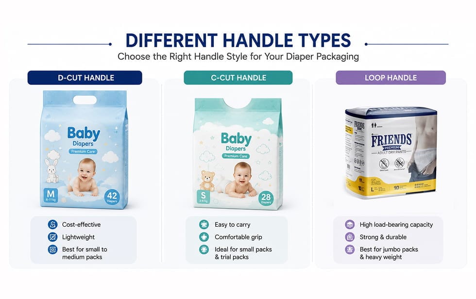 The Ultimate Guide to Diaper Carry Bags: Handle, D-Cut and C-Cut Options