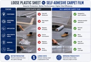 Self-Adhesive Film vs. Loose Plastic Sheets